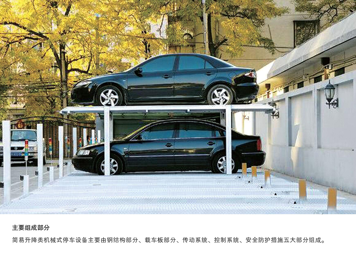 立体车位PJS2D1二层地坑简易升降停车设备主要组成部分.jpg