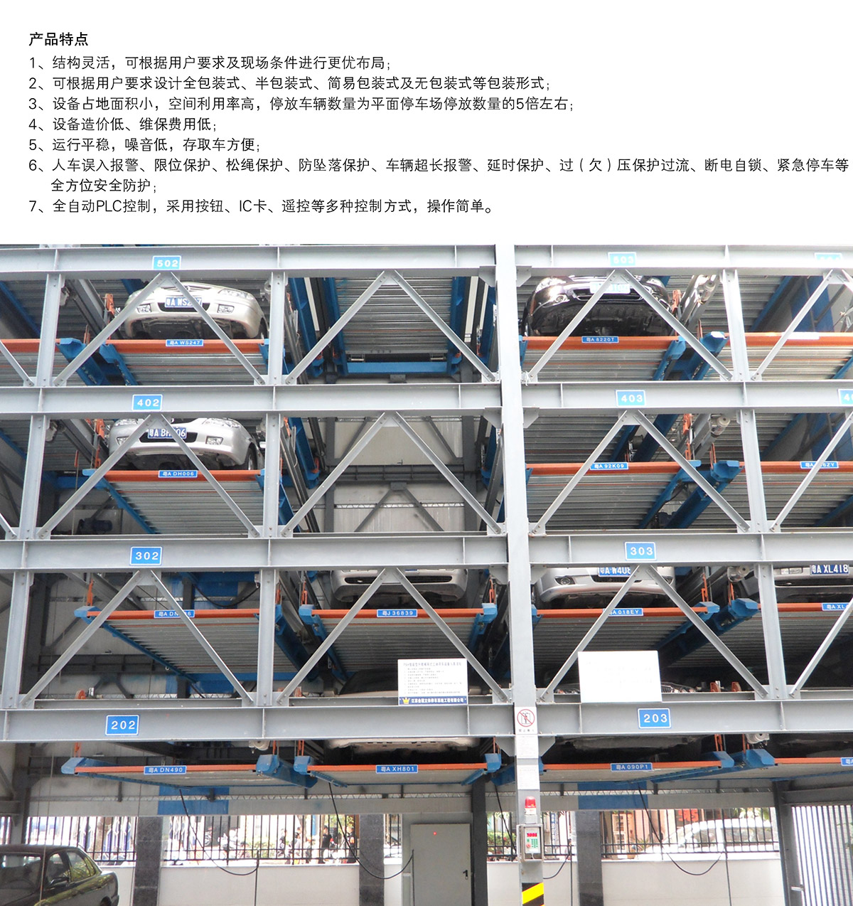 立体车位负一正三地坑PSH4D1四层升降横移机械停车设备产品特点.jpg